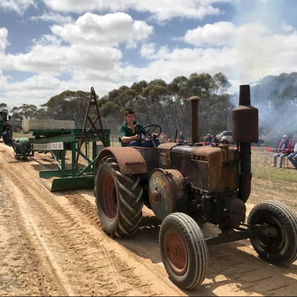Farm equipment in action